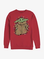 Star Wars The Mandalorian Child Tangled Lights Crew Sweatshirt
