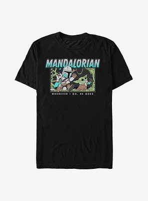 Star Wars The Mandalorian Child Snack Chase T-Shirt