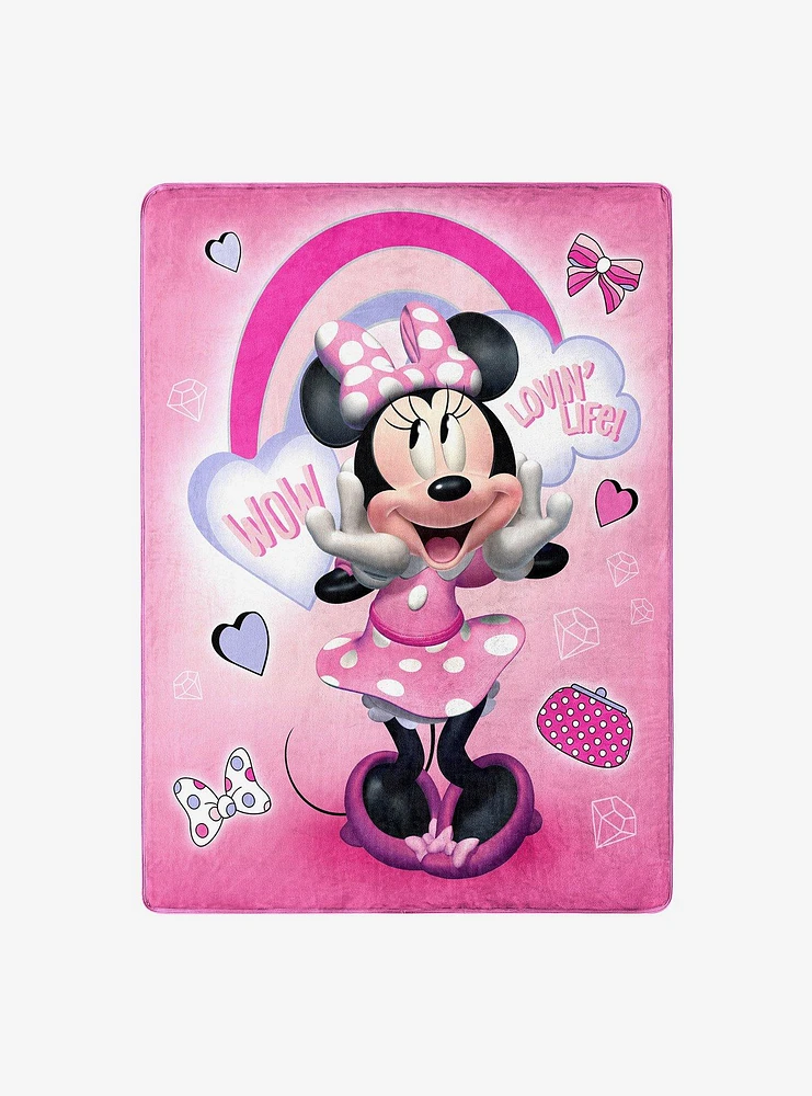 Disney Minnie Mouse Wow Minnie Silk Touch Throw