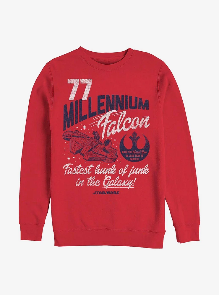 Star Wars Millennium Falcon Fastest Junk Crew Sweatshirt
