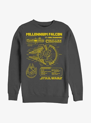 Star Wars Falcon Schematic Sweatshirt