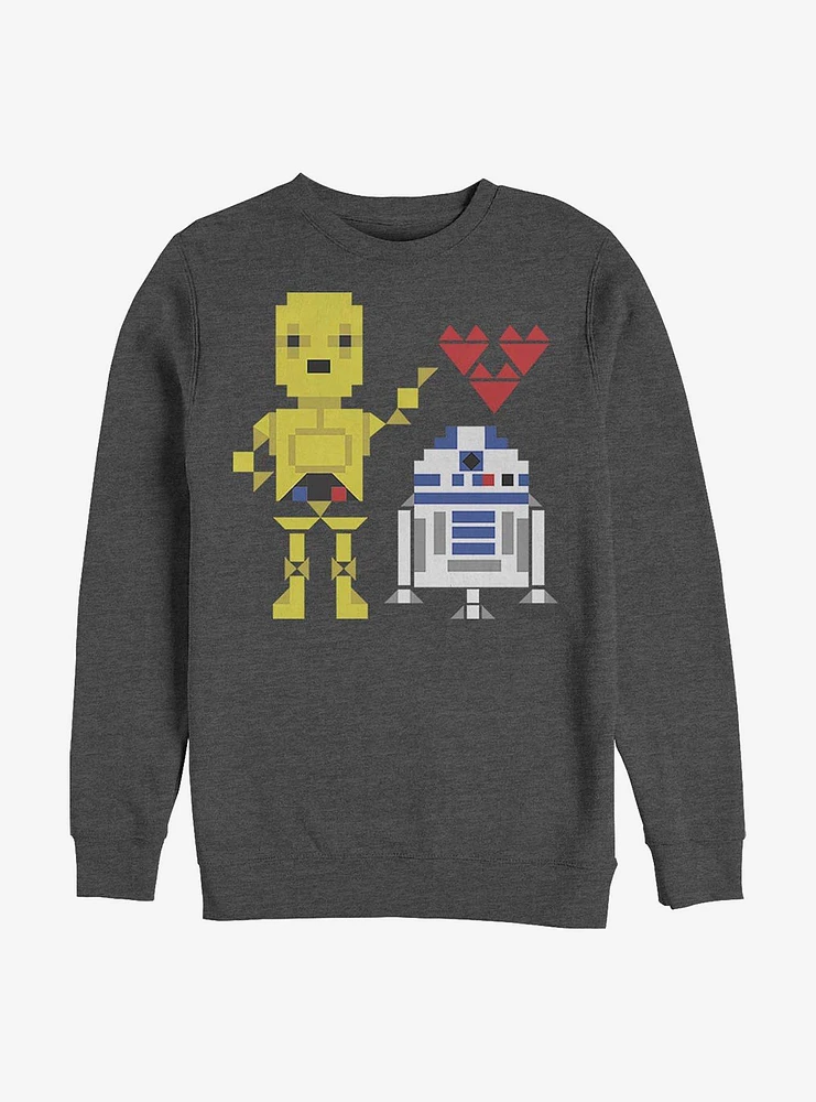 Star Wars R2 C-3PO Love Crew Sweatshirt