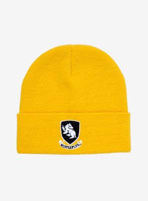Harry Potter Hufflepuff Crest Cuff Beanie - BoxLunch Exclusive