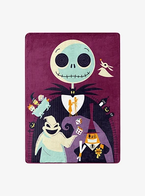 The Nightmare Before Christmas Xmas Psychedelic World Silk Touch Throw