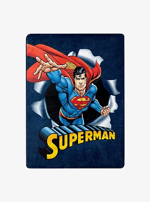 DC Comics Superman Hero Burst Silk Touch Throw