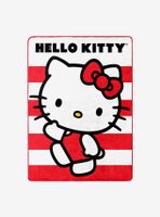 Hello Kitty Waving Stripes Silk Touch Throw