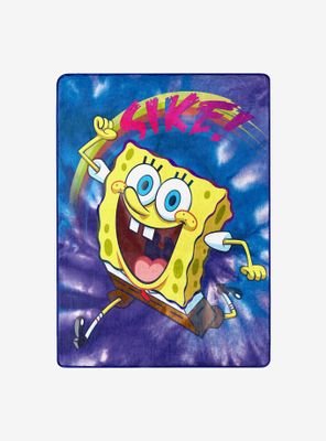 Spongebob Squarepants Tie Dye Ready Silk Touch Throw