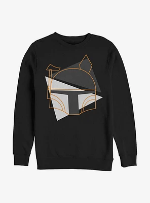 Star Wars Geometric Boba Lines Crew Sweatshirt