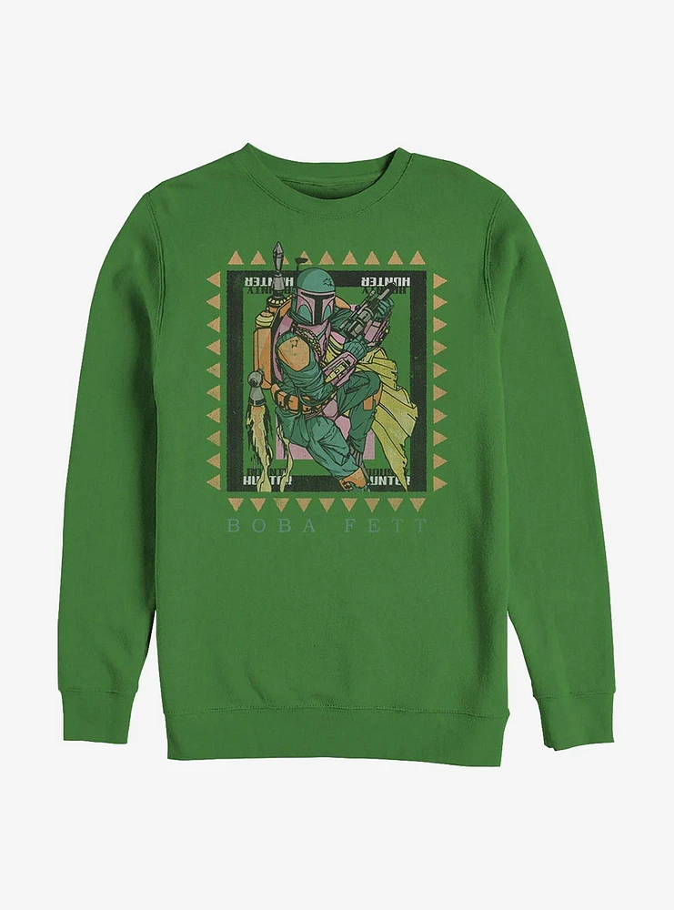 Star Wars Boba Fett Frame Bounty Hunter Crew Sweatshirt