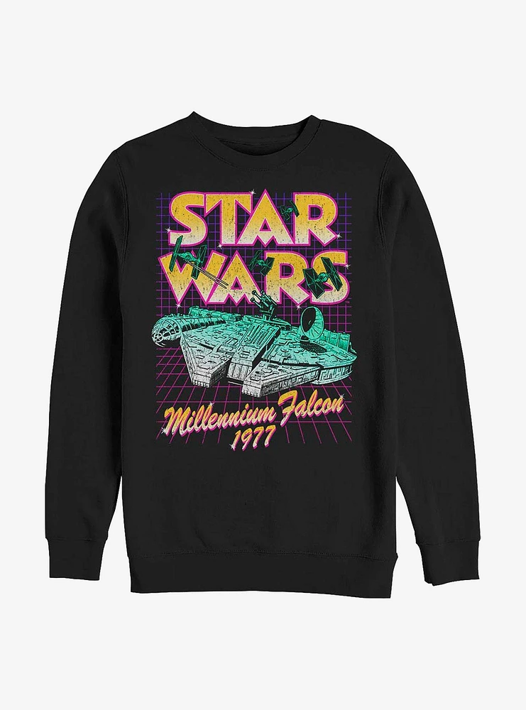 Star Wars Grid Millennium Falcon 1977 Crew Sweatshirt