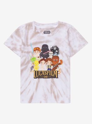 Star Wars Chibi Characters & Lucasfilm Logo Toddler Tie-Dye T-Shirt - BoxLunch Exclusive