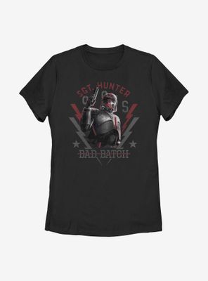 Star Wars: The Bad Batch Hunter Army Crate Womens T-Shirt