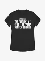 Marvel The Falcon And Winter Soldier Logo Single Color Womens T-Shirt