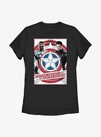 Marvel The Falcon And Winter Soldier Shield Poster Womens T-Shirt