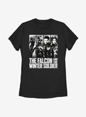 Marvel The Falcon And Winter Soldier White Out Womens T-Shirt