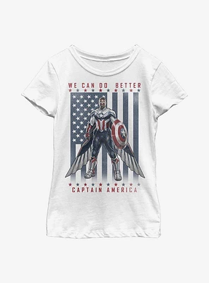 Marvel The Falcon And Winter Soldier Flight Of Youth Girls T-Shirt