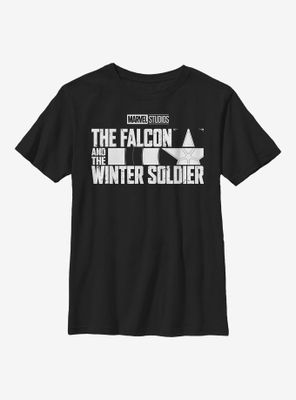 Marvel The Falcon And Winter Soldier Logo Single Color Youth T-Shirt