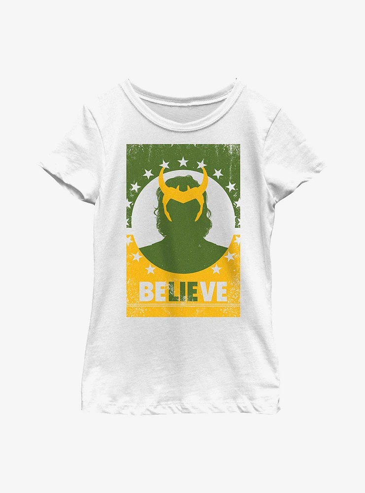 Marvel Loki Believes Youth Girls T-Shirt