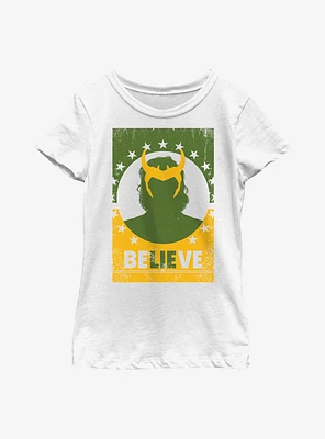 Marvel Loki Believes Youth Girls T-Shirt