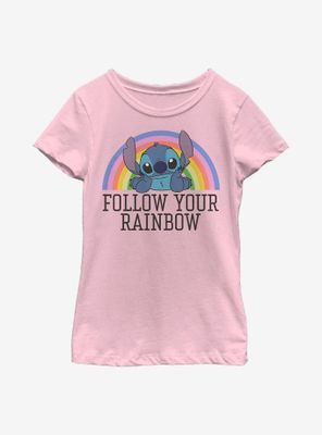 Disney Lilo & Stitch Rainbow Youth Girls T-Shirt