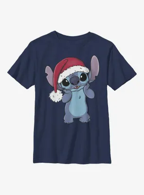 Disney Lilo & Stitch Santa Hat Youth T-Shirt