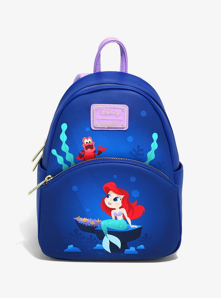 Loungefly The Little Mermaid Ariel & Sebastian Under the Sea Mini Backpack - BoxLunch Exclusive