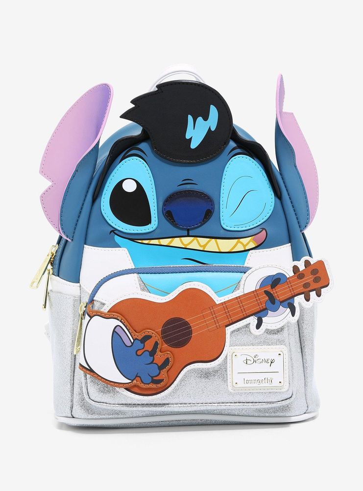 Loungefly Disney Lilo & Stitch Elvis Stitch Figural Mini Backpack - BoxLunch Exclusive