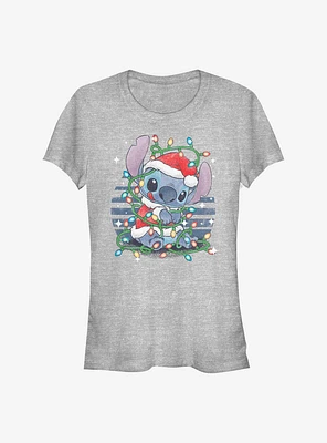 Disney Lilo & Stitch Holiday Lights Girls T-Shirt