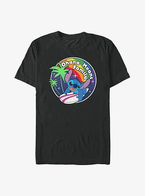 Disney Lilo & Stitch Rainbow Ohana Means Family T-Shirt