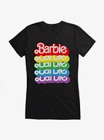 Barbie Pride Rainbow 80s Vintage Logo T-Shirt