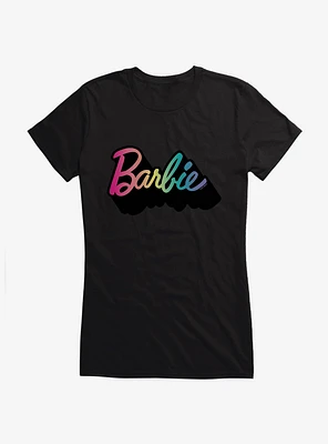 Barbie Pride Rainbow 3D Black Shadow Logo T-Shirt