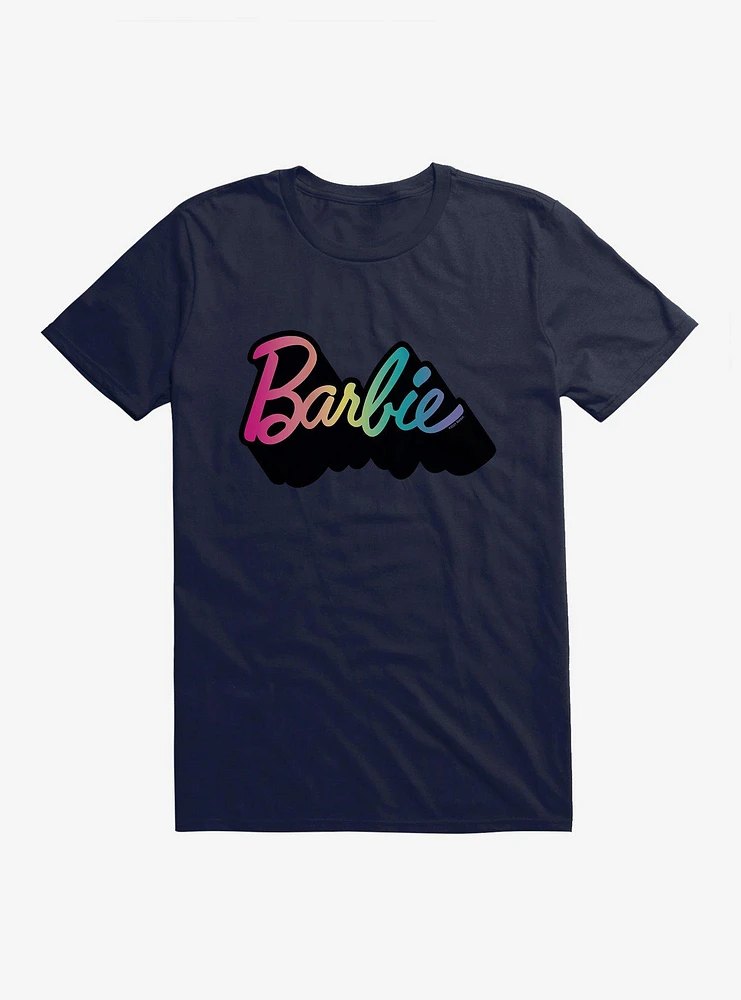 Barbie Pride Rainbow 3D Black Shadow Logo T-Shirt