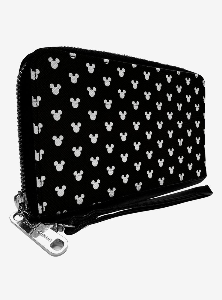 Disney Mickey Mouse Head Monogram Zip Around Wallet