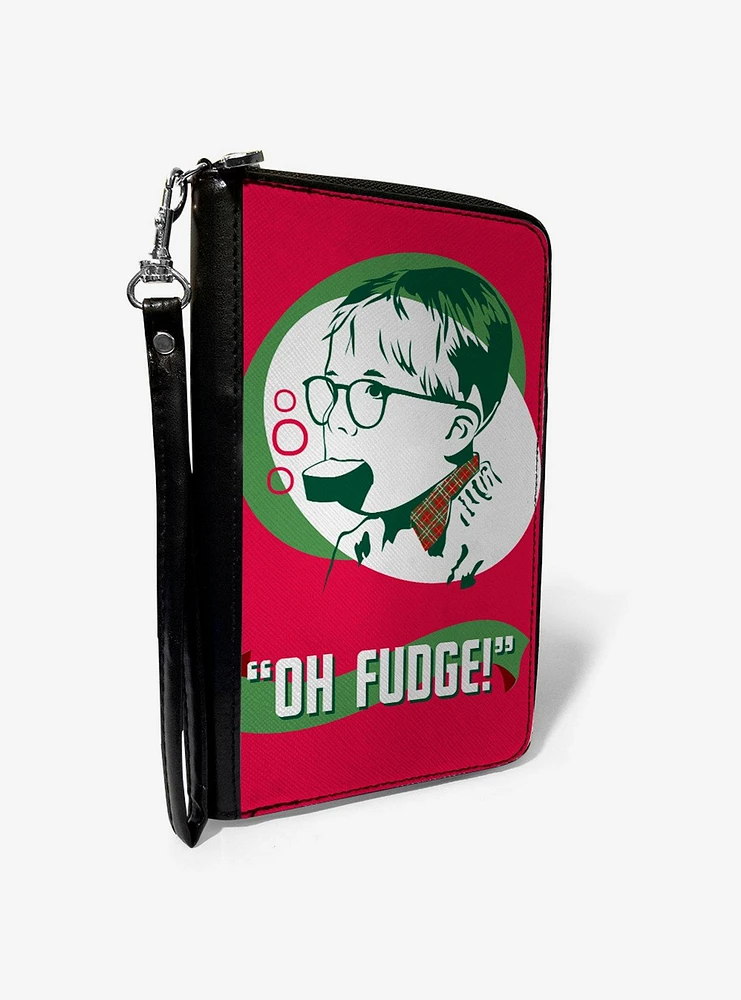 A Christmas Story Ralphie Oh Fudge Zip Around Wallet