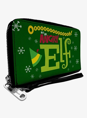 Elf Oh Hes An Angry Elf Zip Around Wallet