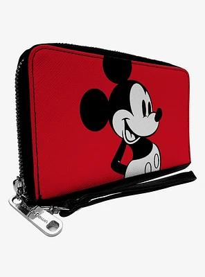 Disney Mickey Mouse Classic Close Up Zip Around Wallet
