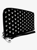 Disney Mickey Mouse Head Monogram Zip Around Wallet