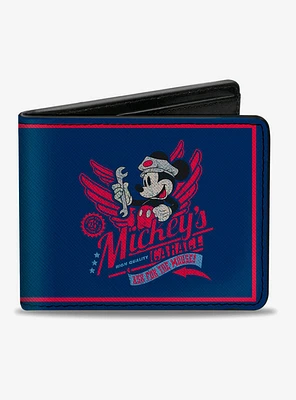 Disney Mickey Mouse Mickeys Garage Original Bifold Wallet