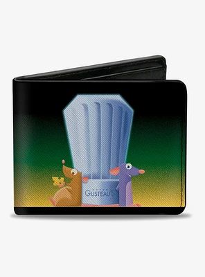 Disney Pixar Ratatouille Emile Remy Chef Hat Bifold Wallet