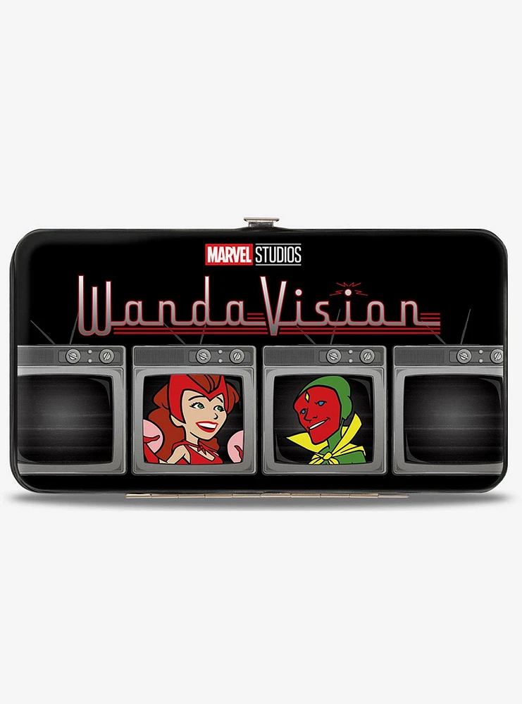 Marvel Wandavision Cartoon Scarlet Witch And Vision Television Hinge Wallet