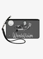 Marvel Wandavision Cartoon Wanda And Vision Flying Canvas Clutch Wallet