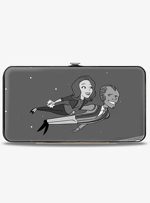 Marvel Wandavision Cartoon Wanda And Vision Flying Hinge Wallet