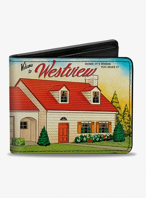 Marvel Wandavision House Welcome To Westview Bifold Wallet