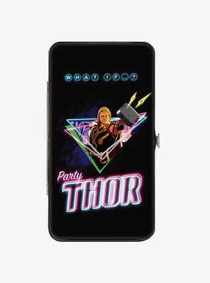 Marvel What If...? Party Thor 80S Neon Hammer Icon Hinge Wallet
