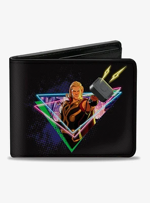 Marvel What If...? Party Thor Neon Hammer Bifold Wallet