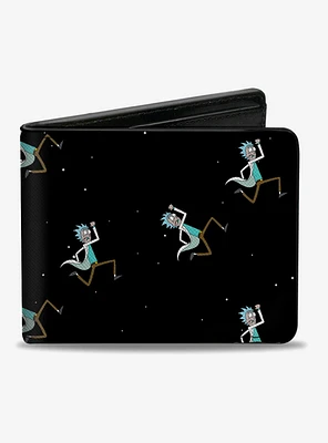 Rick And Morty Rick Running In Space Bifold Wallet