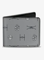 Star Wars Death Star And Rebels Bifold Wallet