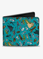 Star Wars Original Trilogy Cartoon Toss Print Bifold Wallet