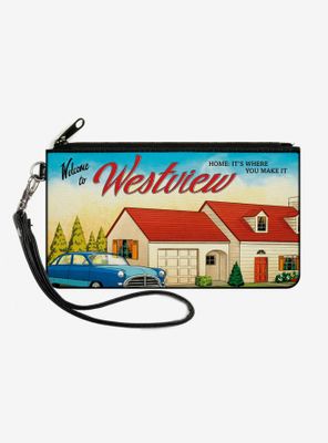 Marvel Wandavision House Welcome To Westview Canvas Clutch Wallet