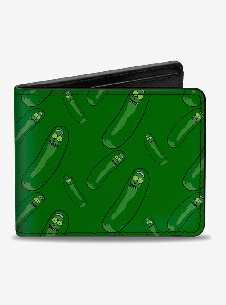 Rick And Morty Pickle Rick Toss Print Bifold Wallet